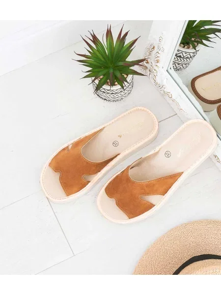 Papuci Natural Style bej