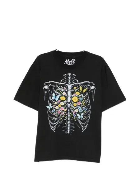 Tricou Melt cu model floral negru