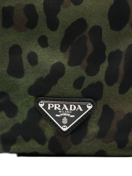 Rucsac Prada cu imagine cu model leopard verde