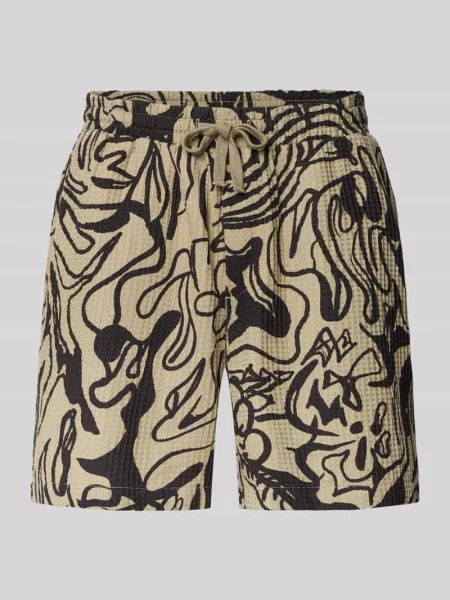 Szorty z dzianiny dresowej o kroju regular fit z czystej bawełny model ‘TEL’ Only & Sons beżowe