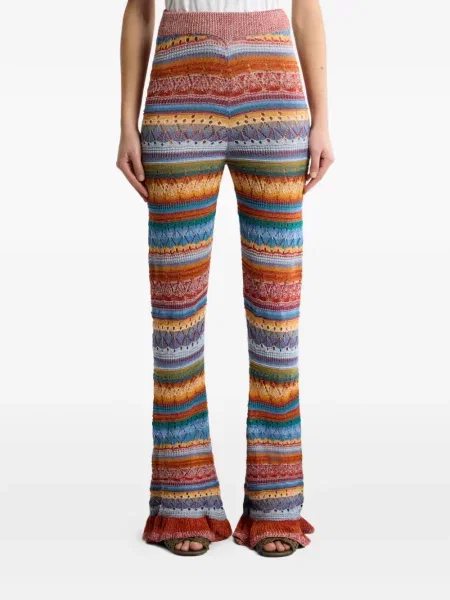 Pantaloni Etro evazate roșu