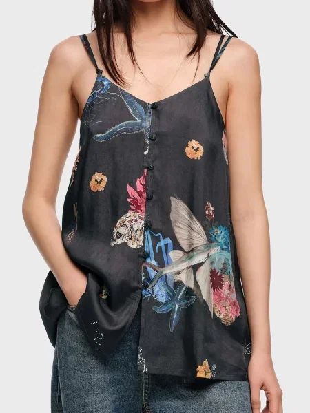 Топ Bimba Y Lola з принтом чорний