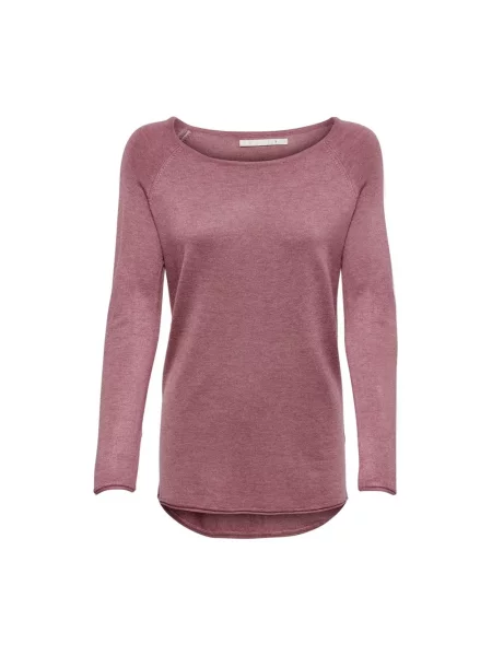 Dzianinowy sweter Only różowy