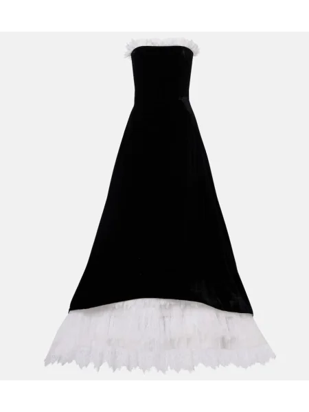 Rochie Costarellos de catifea negru