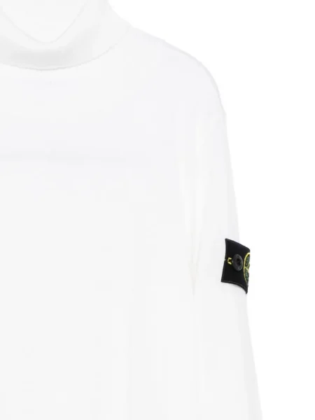 Sweter z golfem dziecięcy Stone Island biały