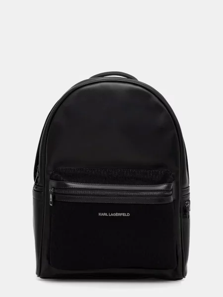 Karl Lagerfeld rucsac pentru bărbați cu imitație de piele negru
