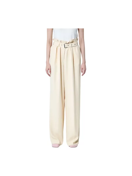 Spodnie Dries Van Noten beżowe