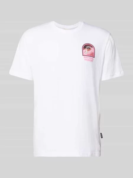 T-shirt z nadrukowanym motywem Dedicated biała