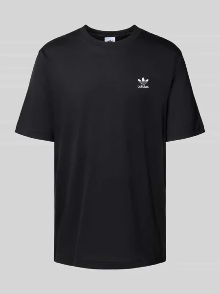 T-shirt z wyhaftowanym logo Adidas czarna