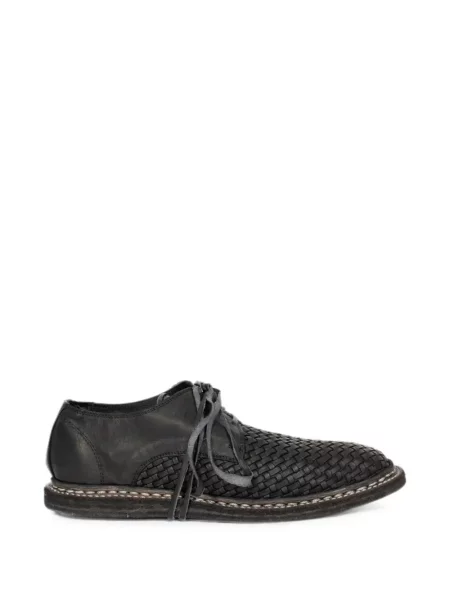 Pantofi derby Guidi din piele negru