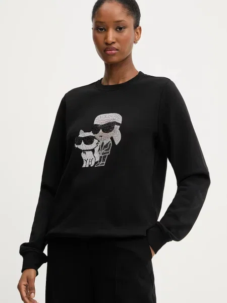 Karl Lagerfeld bluza z nadrukiem czarny