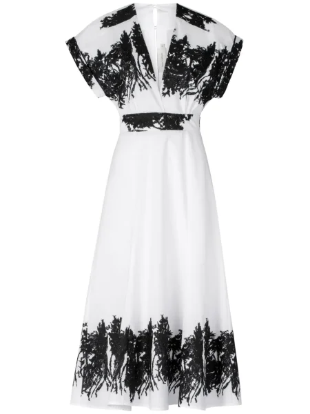 Rochie midi Silvia Tcherassi până la genunchi de costum alb