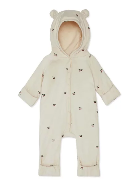 Konges Sløjd kombinezon za bebe NEWBORN ONESIE WITH HOOD bež