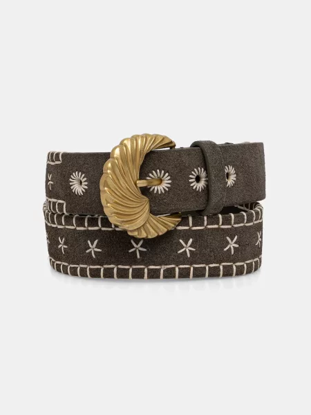 Hoss Intropia din piele întoarsă verde