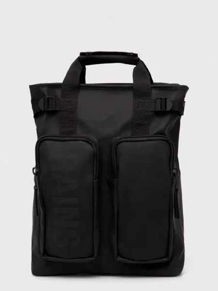 Batoh Rains Weekendbags velký hladký černá