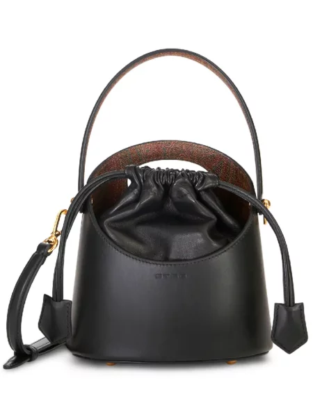 Geantă bucket Etro din piele negru