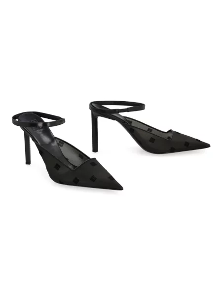 Czółenka Givenchy z otwartym noskiem czarna