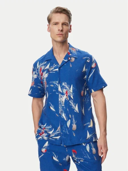 Košile Tommy Jeans modrá