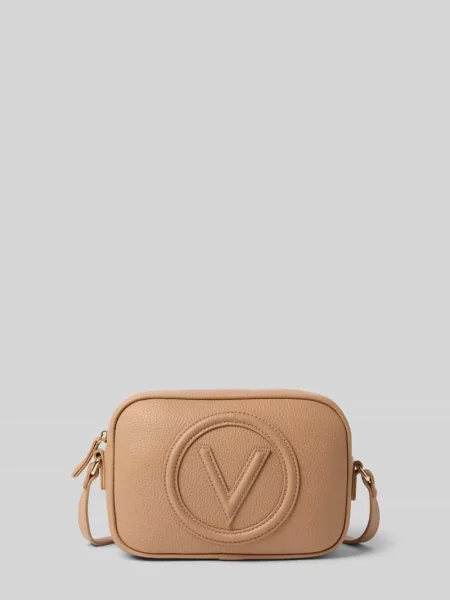 Torba camera bag z detalem z logo model ‘Covent’ Valentino Bags beżowa