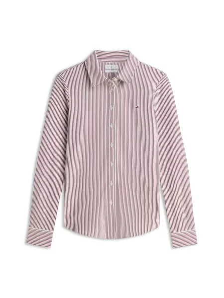 TOMMY HILFIGER Blúzka burgundská biela