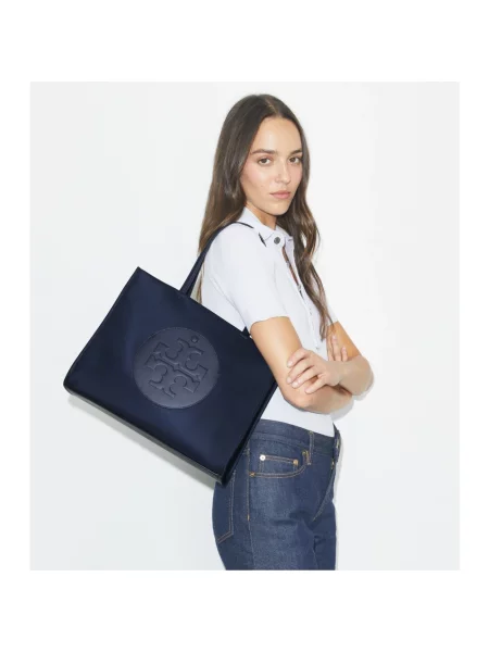 Shopperka Tory Burch niebieska