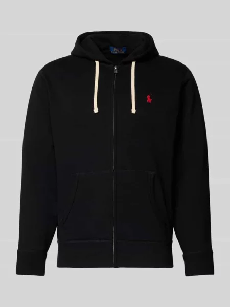 Bluza rozpinana Polo Ralph Lauren z logo polarowa czarna