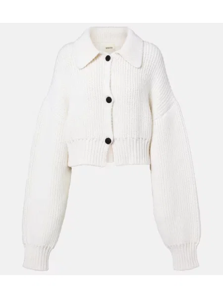 Cardigan Khaite din cașmir alb