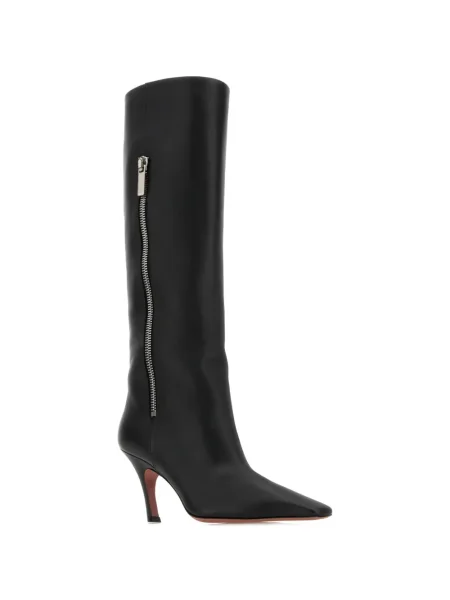 Botine Amina Muaddi din piele negru