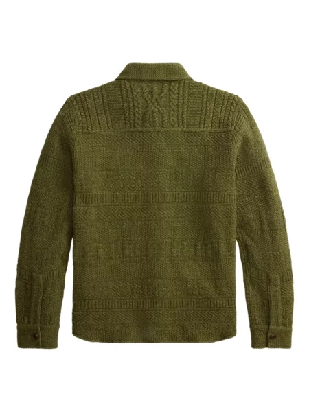 Плетен пуловер Ralph Lauren Rrl зелено