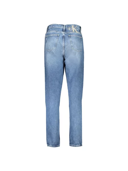 Jeansy Calvin Klein Jeans z wysoką talią retro niebieskie