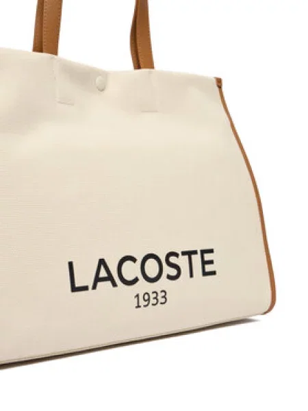Ročna torba Lacoste Pisana bela