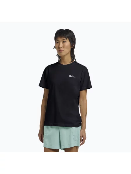 Tricou pentru femei Jack Wolfskin Essential dark navy albastru închis