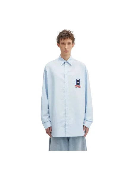 Haftowana koszula Jw Anderson niebieska