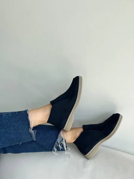 Замшевые лоферы 105.store синие