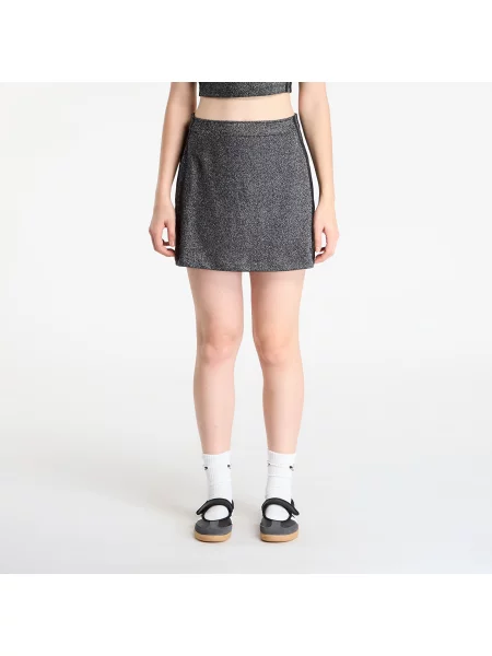 Fuste adidas Lurex Skirt Black/ Silver Metallic M negru