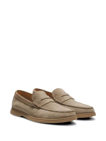 Pantofi loafer Boss din piele de căprioară