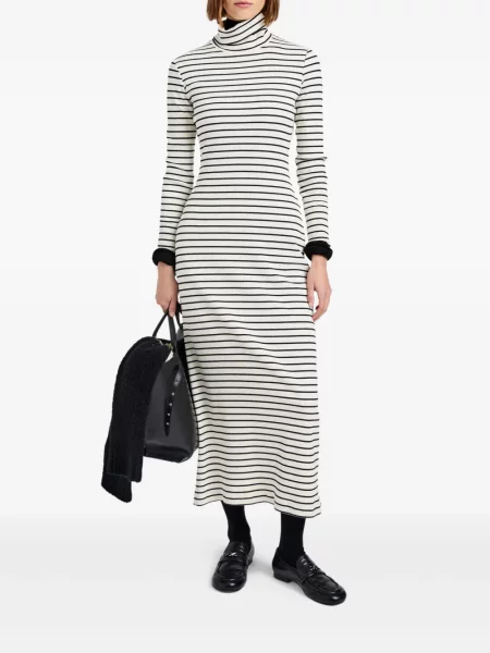 Rochie midi Proenza Schouler White Label cu dungi până la genunchi de costum alb