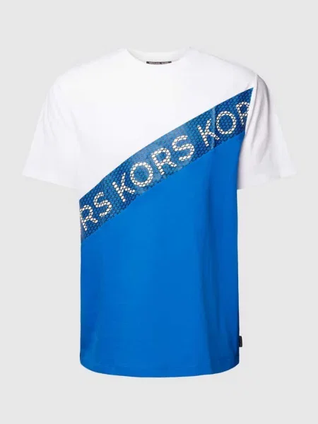 T-shirt z nadrukiem z logo model ‘EMPIRE STRIPE’ Michael Kors biała