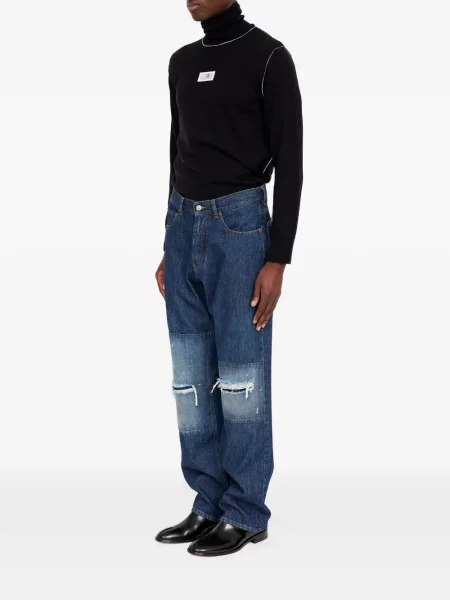 Traperice ravnih nogavica Mm6 Maison Margiela plava