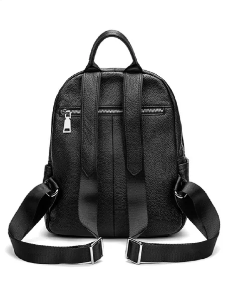Кожаный повседневный рюкзак Royalbag черный
