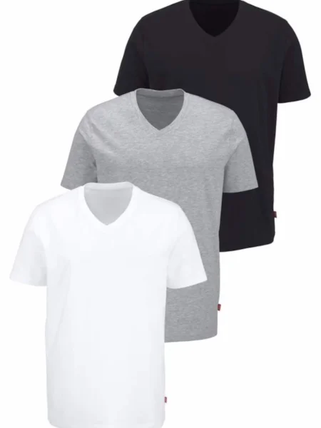 BRUNO BANANI Tricou gri / negru alb