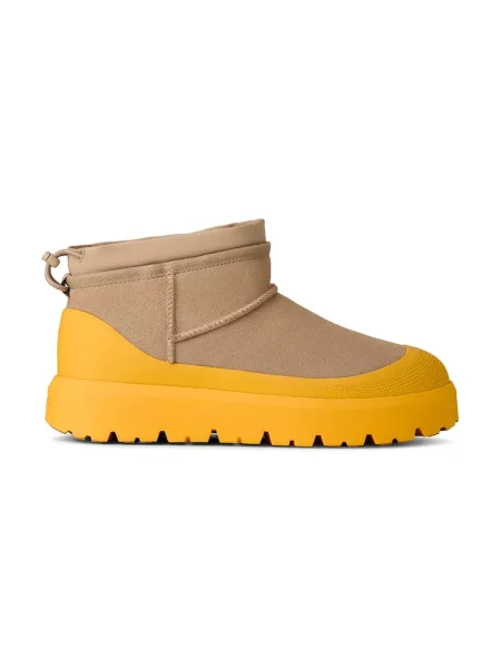 UGG cizme de zăpadă din piele întoarsă Cl Ultra Mini Weather Hybrid bej