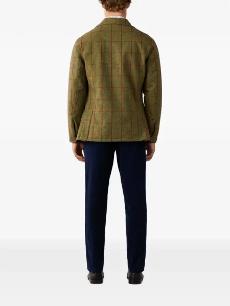 Palton Hackett London în carouri verde