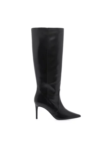 Botki Stuart Weitzman skórzane czarne