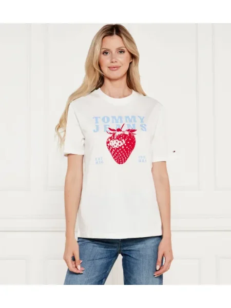 Tommy Jeans Póló STRAWBERRY | Relaxed fit