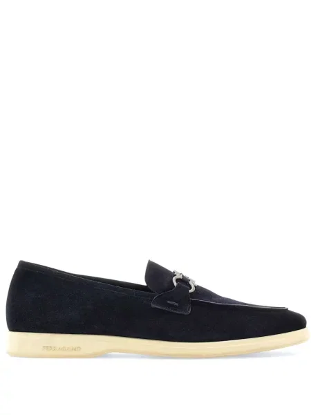 Pantofi loafer Ferragamo din piele de căprioară albastru