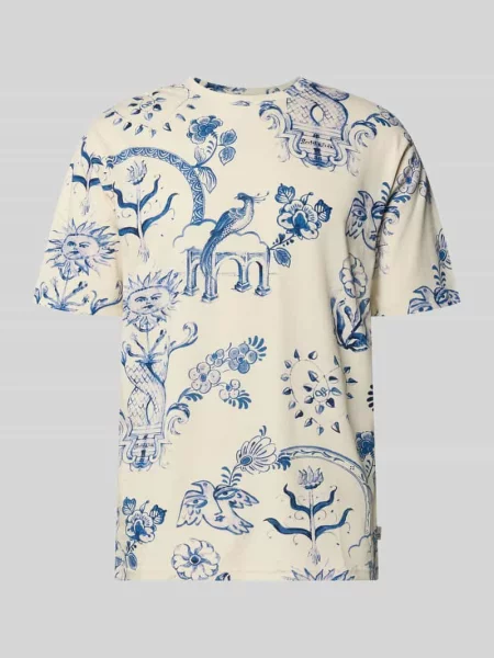T-shirt o kroju relaxed fit we wzorze na całej powierzchni Scotch & Soda