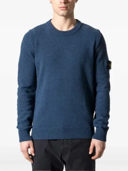 Pulover Stone Island cu strasuri albastru
