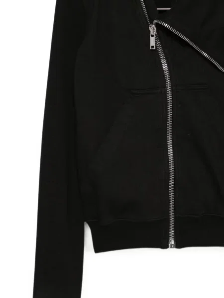 Асиметричен суичър с цип Rick Owens Drkshdw черно
