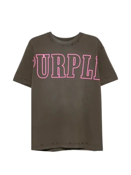 Tricou Purple Brand zdrențuiți negru